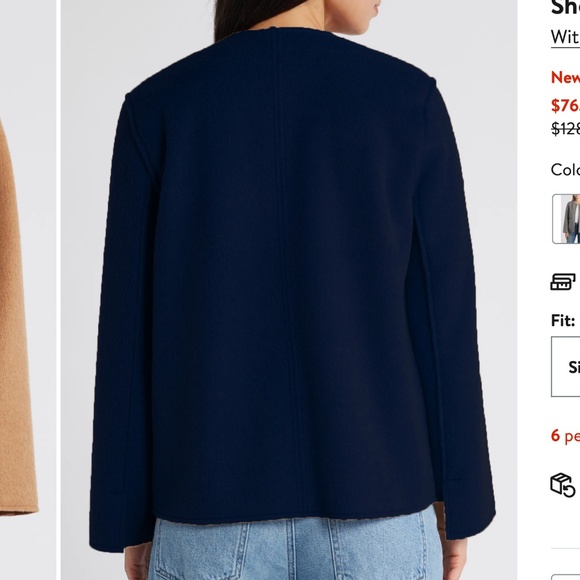 New w/tags Nordstrom Wit & Wisdom Wool Blend jacket Size Med - Picture 3 of 3